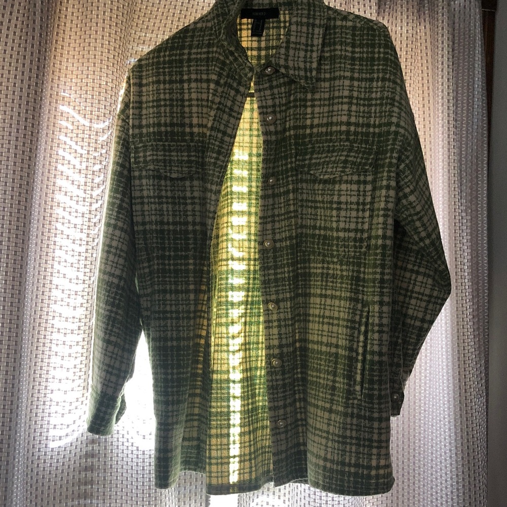 Forever 21 Green Plaid Women's Shirt Jacket